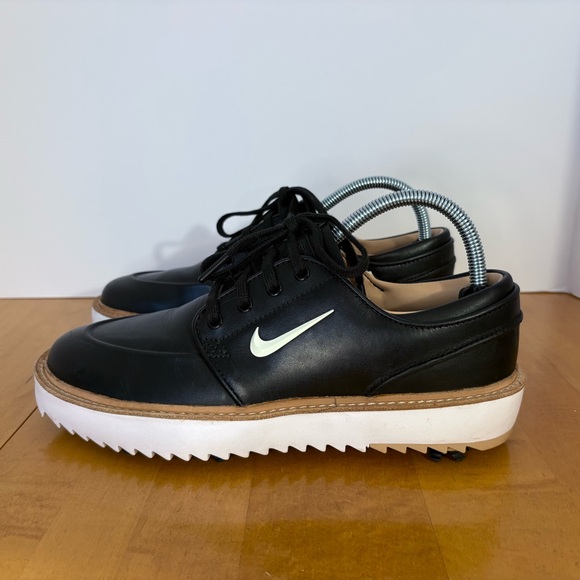 Nike Janoski G Tour Black leather golf shoes - Picture 2 of 14
